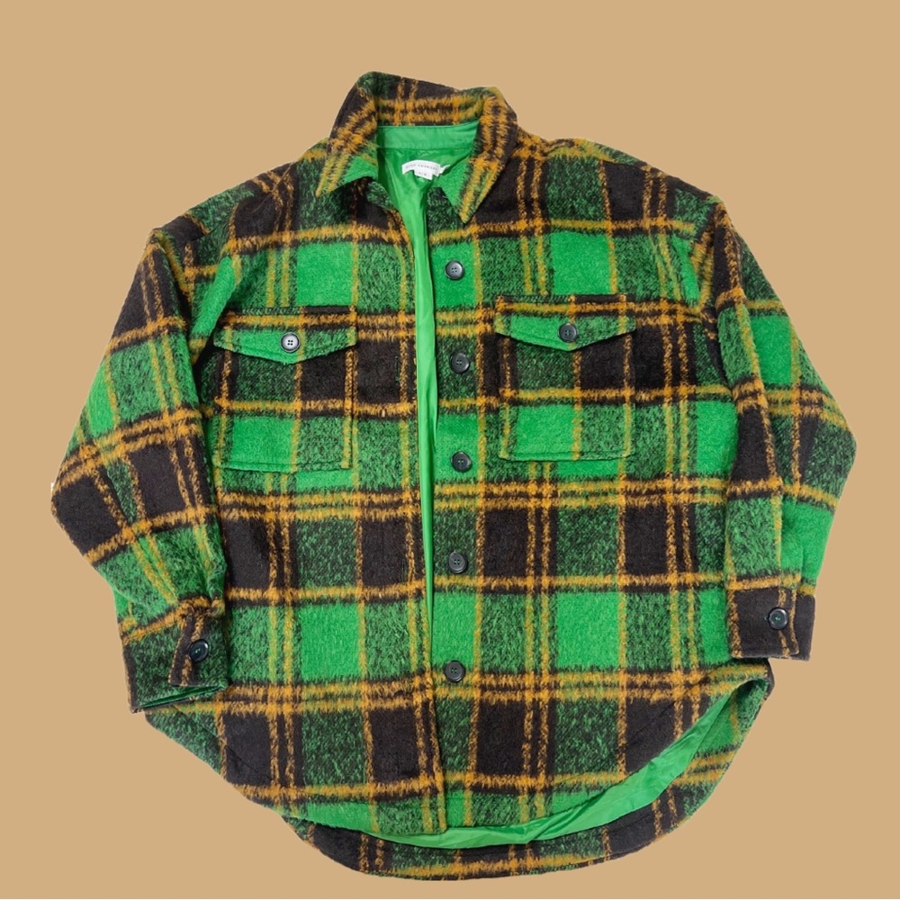 Good American Oversized Insulated Flannel Jacket